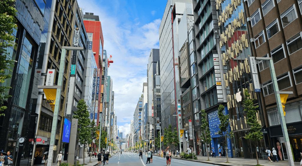 Barrio de Ginza en Tokio