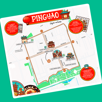 Mapa de Pingyao: lugares que visitar