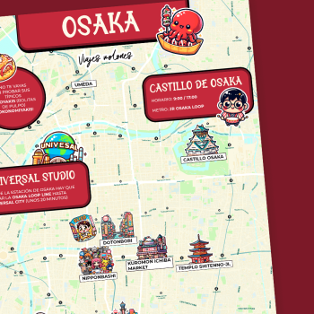 Mapa de Osaka: lugares Imprescindibles