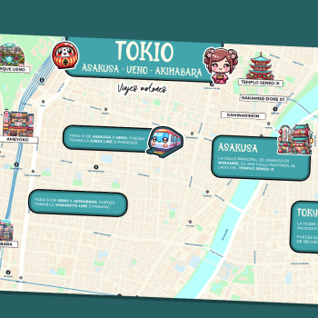 Mapa de Tokio: Asakusa, Ueno, Akihabara