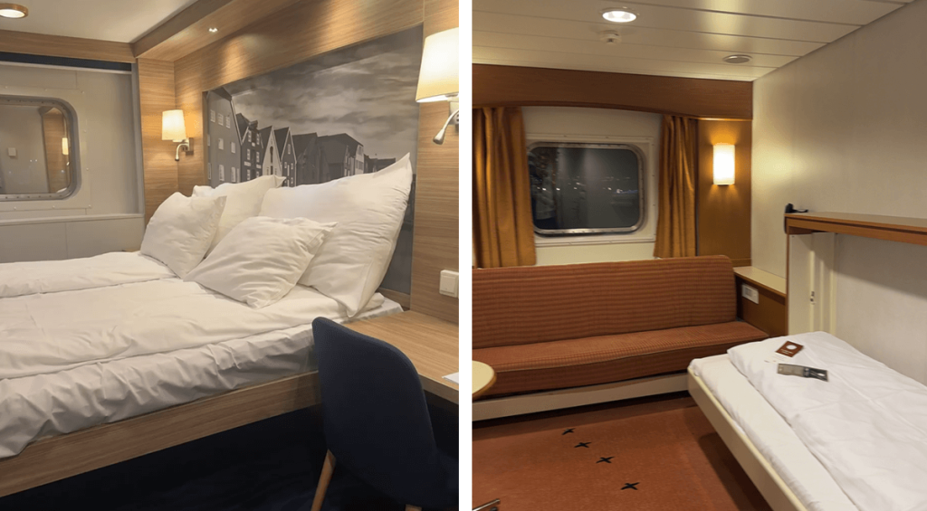 Habitaciones en el barco